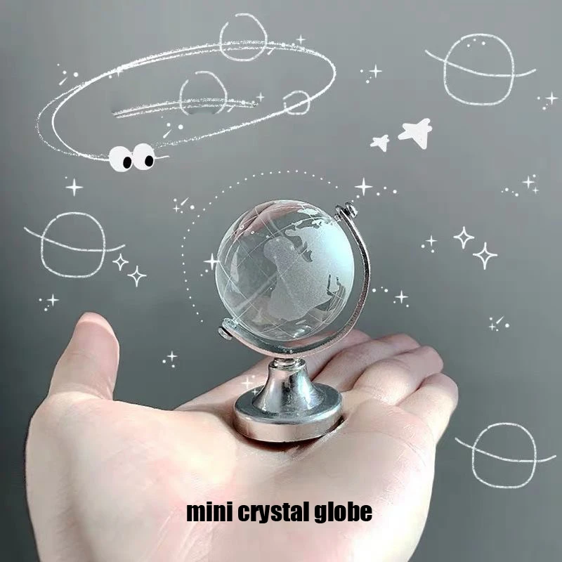Round Clear Cute Crystal World Map Earth Globe Office Desk Decor Crafts Glass Sphere Balls Art Globe Toy Gift Educational Tool Aliexpress