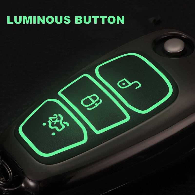 Чехол из цинкового сплава и светящегося автомобильного ключа с дистанционным