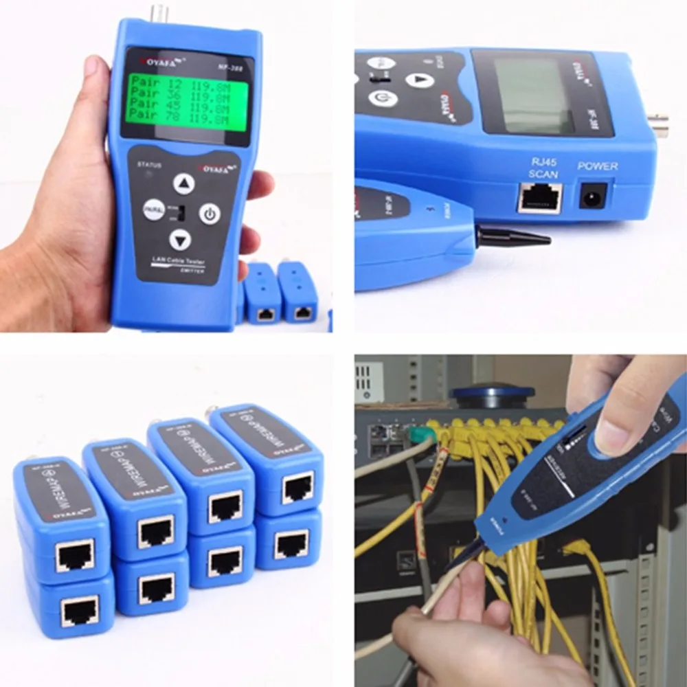 NOYAFA NF-388 English Version Multi-functional Network Cable Tester Remote Cable Tracker RJ45 RJ11 LAN Tester LCD Display Bule NOYAFA NF-388 English Version Multi-functional Network Cable Tester Remote Cable Tracker RJ45 RJ11 LAN Tester LCD Display Bule