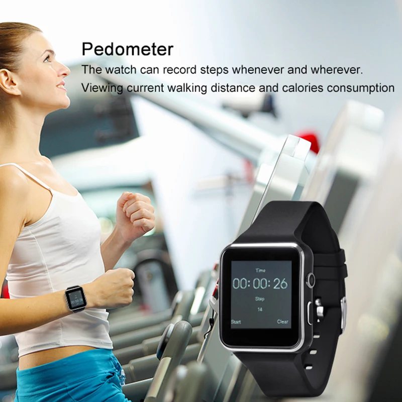 Bluetooth Смарт часы X6 Спорт Шагомер Smartwatch с камерой поддержка sim-карты Whatsapp Facebook для телефона Android