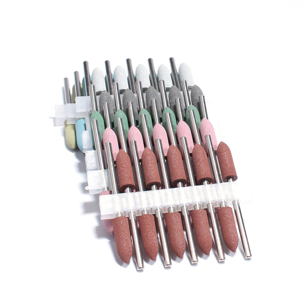 10pcs Silicone Milling Cutter for Manicure Rubber Nail Drill Bit Set Machine Accessories Nail Bits er Polisher Grinder