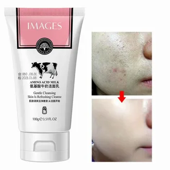 

Amino Acid Milk Facial Cleanser Deep Cleansing Moisturizing Whitening Anti-Spot Marks Face Washing Remove Blackhead Cleaner 100g