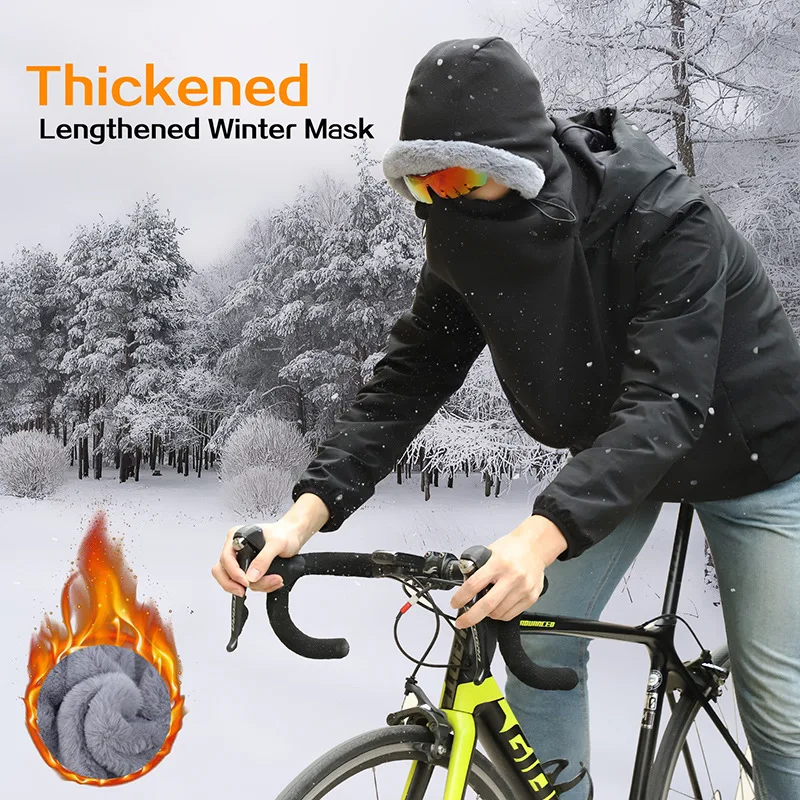 Зимняя Балаклава для лица с капюшоном, маска для верховой езды, шапка, ветрозащитная, для улицы, теплый мотоциклетный лыжный велосипедный маска для мужчин и женщин