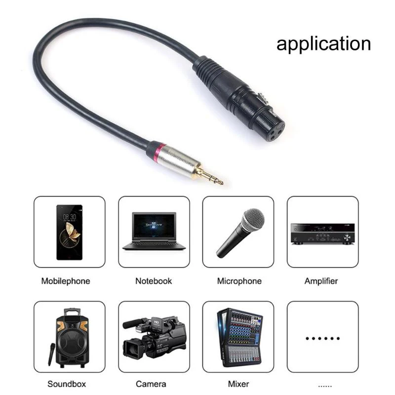 0,3 м 3,5 мм стерео Trs штекер Xlr 3Pin Женский аудио кабель микрофон удлинитель провод шнур