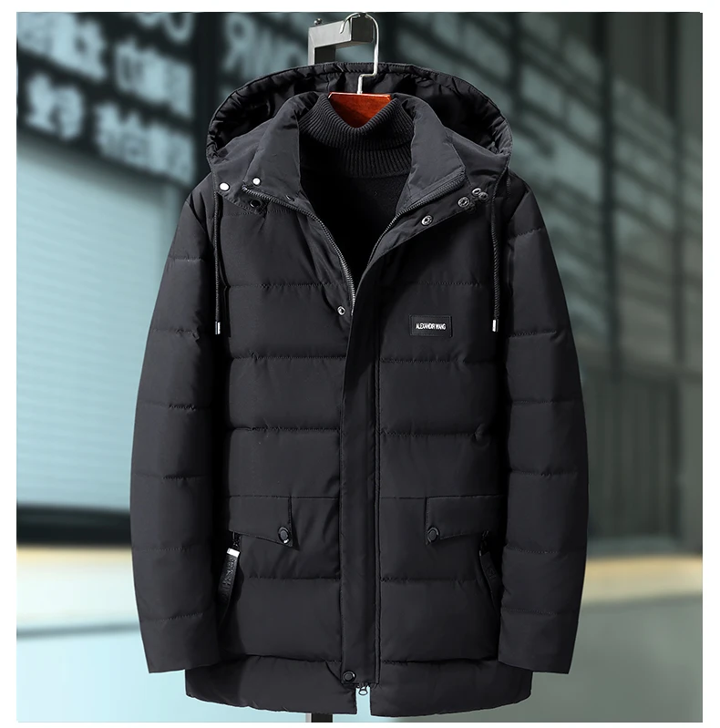 Mens Winter Jackets Chaquetas Hombre Large Size Cotton Men's Fat Winter Coat Thick Pad Loose Warm Parka Casual Handsome Jacket