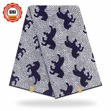 Женская красивая лошадь принты африканская парафинированная ткань Высокое качество хлопок 6 ярдов африканская восковая ткань для вечернего платья