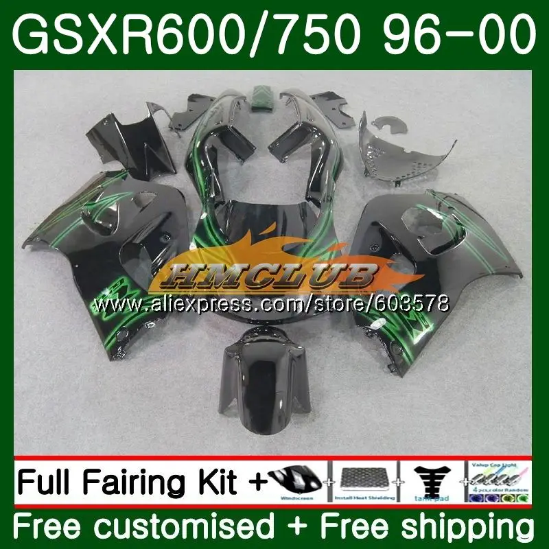 Корпус для Suzuki srad GSXR600 1996 1997 1998 1999 2000 цвета: черный, зеленый, 1CL. 69 GSXR750 GSX-R600 GSXR 750 600 96 97 98 99 00 обтекателя