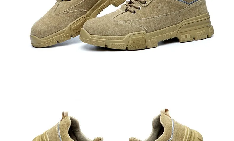 Мужская защитная обувь со стальным носком легкая Строительная защитная обувь ПРОКАЛЫВАЮЩИЕ рабочие ботинки повседневные мужские кроссовки
