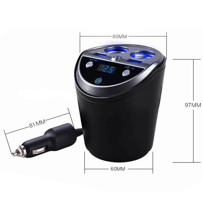 Bluetooth беспроводной автомобильный fm-передатчик MP3-плеер держатель чашки Handsfree автомобильный комплект fm-радио двойной Usb автомобильный прикуриватель