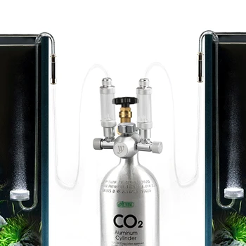 

CO2 Regulator System Kit with Double Trim Valve Bubble Counter&Check Valve for CO2 Aluminun Cylinder Fish Tank Aquarium CO2 Kit