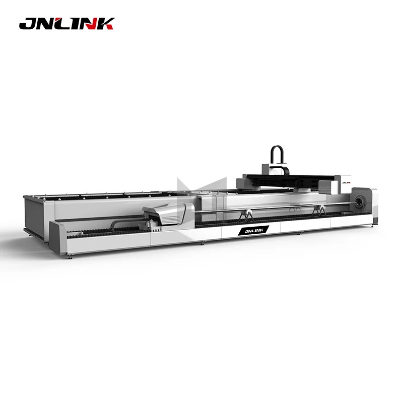 JNLINK 1530 automatic fiber cutter machine with rotary axis for metal plate tube pipe