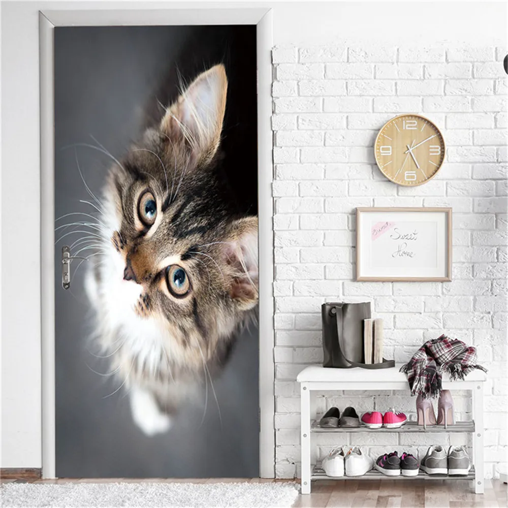 Wood Wallpaper for Door Home Design Stickers on the Doors Vinyl DIY Adhesive Waterproof Removable Poster Decor Art Mural Decals