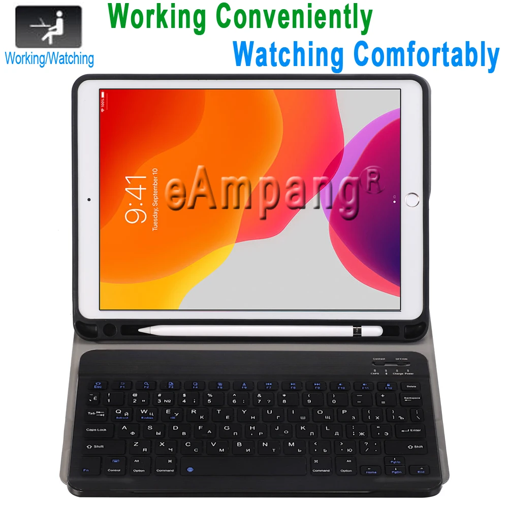 Русская клавиатура чехол для Apple iPad 10,2 7 7th Gen/поколение A2197 A2200 A2198 A2232 чехол клавиатура для iPad 10,2 крышка