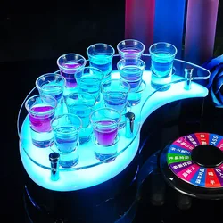 12-Hole Water Drop Cup Holder Bar Light-Emitting Cocktail Cup Holder KTV Champagne Red Wine Foreign Wine Bullet Cup Holder