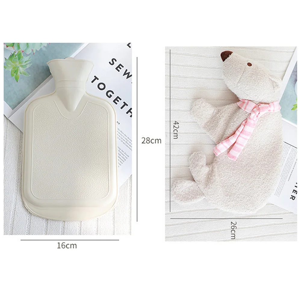 Cartoon Hot Water Bag Winter Hand Warmer White Bear Designs Warming Bottle Feet Hand Warmer Plush Toy Hot Water Bags