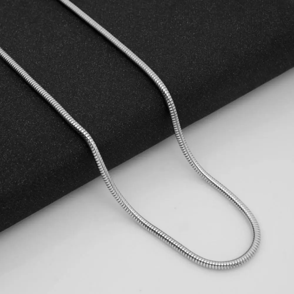 Stainless Steel Necklace 316L 45/50/55/60cm Length Snake Chain Clavicular Chain Lobster Clasps Simple Chains