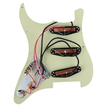 

HOT-Acrylic Loaded Prewired Pickguard Surfing Triple Rails Pickups Electric Guitar Repair Accessories Parts