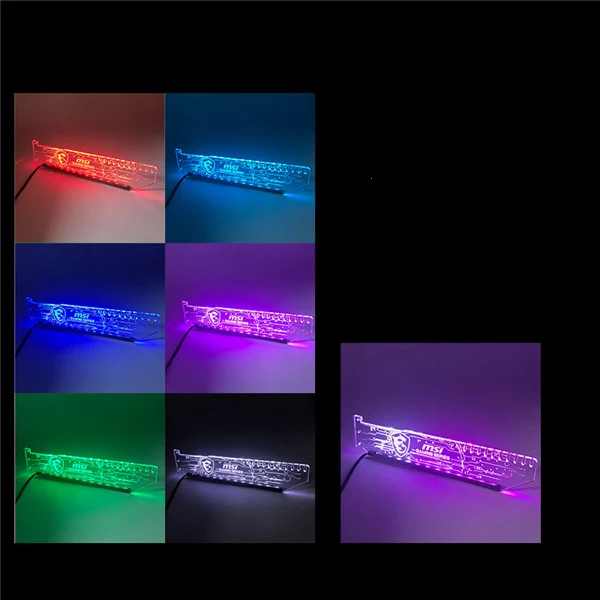 RGB Кронштейн для видеокарты RGB(12 В)/Aurora(5 В), синхронизация AURA, стоячий светильник, защита от загрязнения, поддержка партнеров, шасси, светодиодный VGA, ASUS - Цвет лезвия: RGB