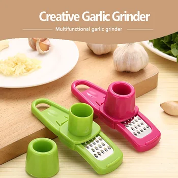 

1PC Multi Functional Ginger Garlic Grinding Grater Planer Slicer Cutter Cooking Tool Utensils Garlic Peeler Kitchen Garlic Press