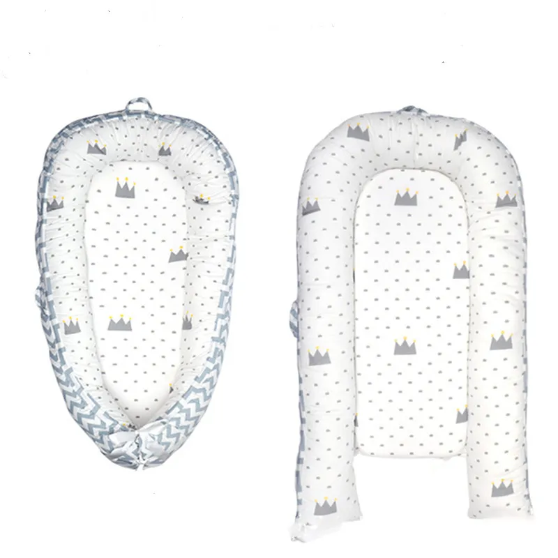 80*50cm Baby Nest Bed Portable Crib Travel Bed Infant Toddler Cotton Cradle for Newborn Baby Bed Bassinet Bumper