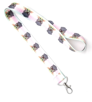 

New cartoon baby yoda Key Chains Neck Strap Keys Camera ID Card Lanyard