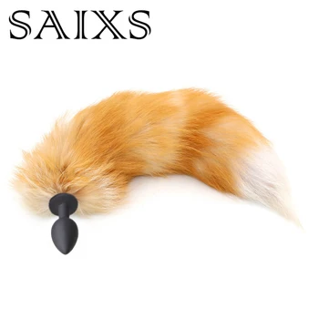 Fox Tails Anal Plug Silicone Anal Sex Toys Butt plug Sex Games Role play Cosplay Toys plug Drop Shipping 2