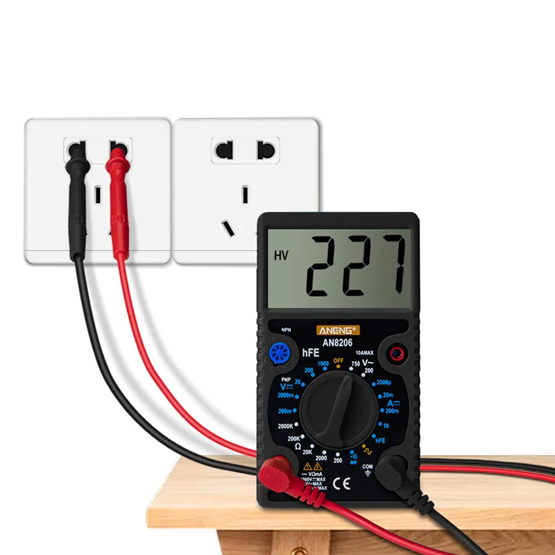Высокая безопасность Ручной цифровой мультиметр Многофункциональный большой экран профессиональный автоматический диапазон тестовый ток зуммер Multimetro