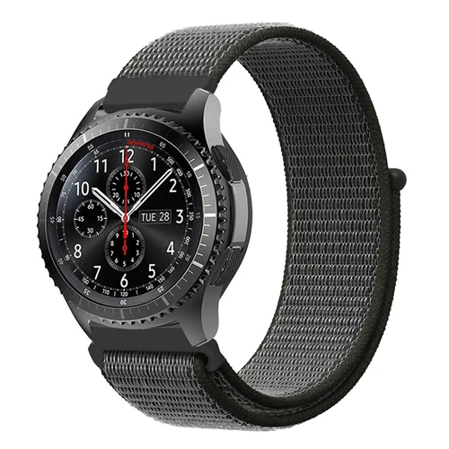 Шестерня S3 22 мм 20 мм ремешок для samsung Galaxy Watch 42 мм 46 мм полоса Frontier Классическая активная спортивная нейлоновая петля для samsung S3 S2 - Цвет ремешка: Olive green