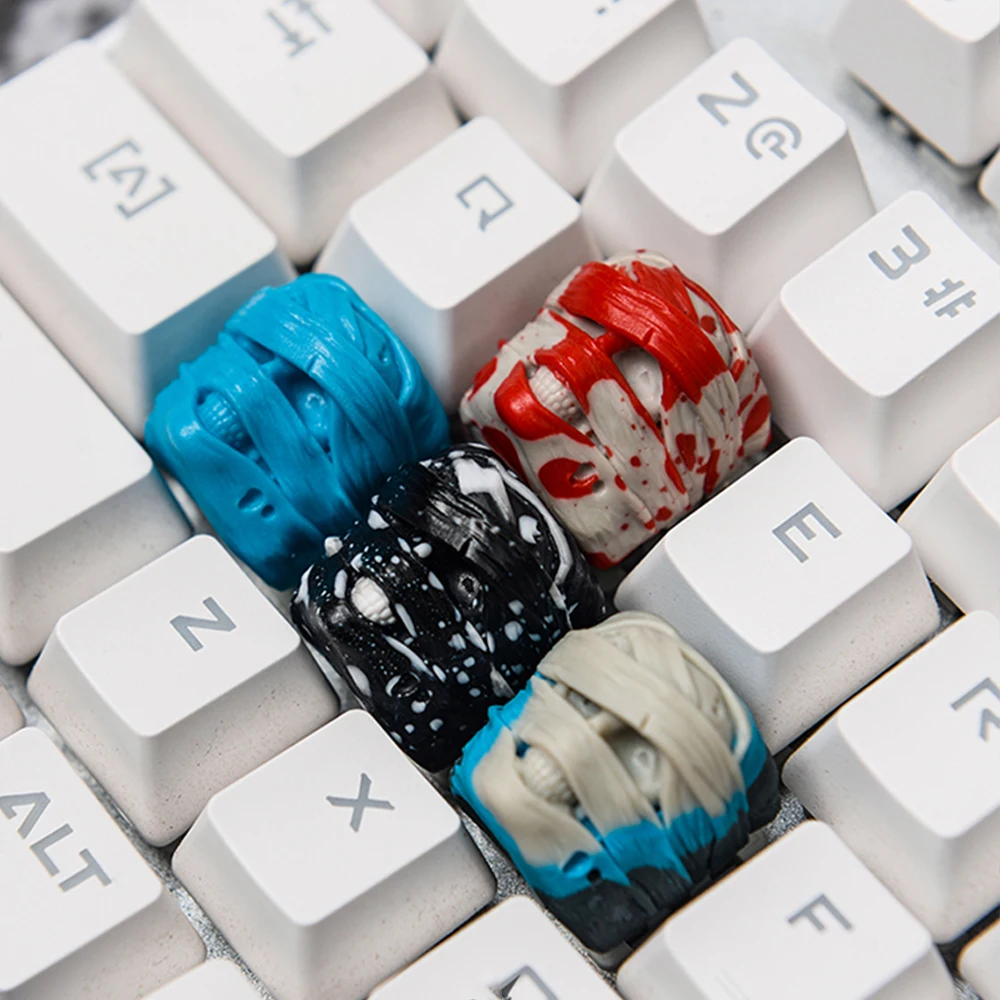 Смола Мумия колпачки для Cherry Mx Переключатель Механическая игровая клавиатура DIY украшения Замена Черный Белый Зеленый Желтый