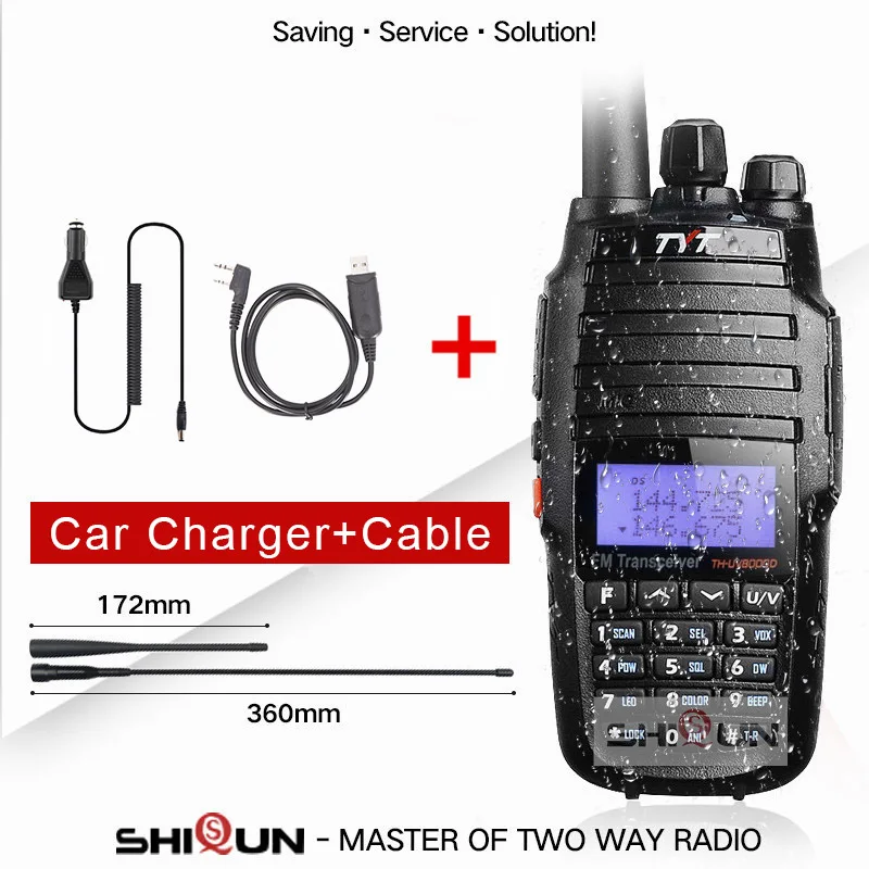 TYT TH-UV8000D портативная рация 10 км двухдиапазонный VHF UHF 10 Вт Радио Comunicador 10 км 3600 мАч функция перекрестного ретранслятора радиоприемник TYT - Цвет: Add Program-24V