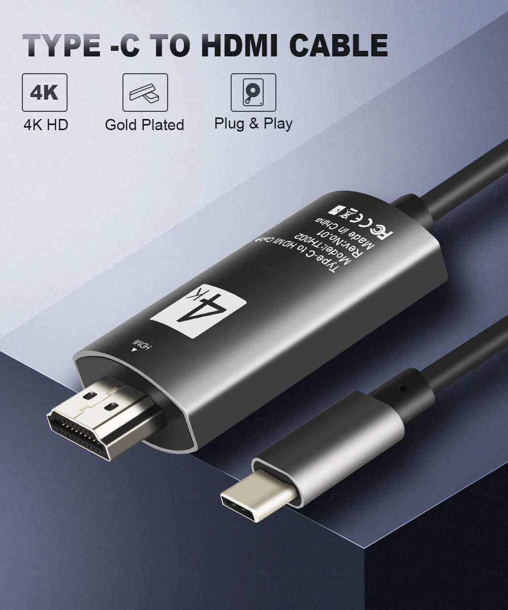 Кабель-адаптер типа C к HDMI 4K type C HDMI 3 для MacBook Pro huawei mate 20 P30 samsung S9 S10 Phone To tv HDMI кабель