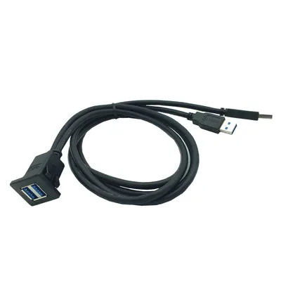 Флеш-крепление USB адаптер док-станции панель приборной панели 3,0 Порт Штекерный к женскому кабелю