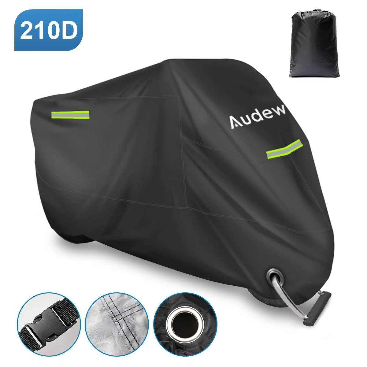 Black Motorcycle Cover Waterproof Dustproof Outdoor Rain Dust Protection Black Motorcycle Cover Waterproof Dustproof Outdoor Rain Dust Protection