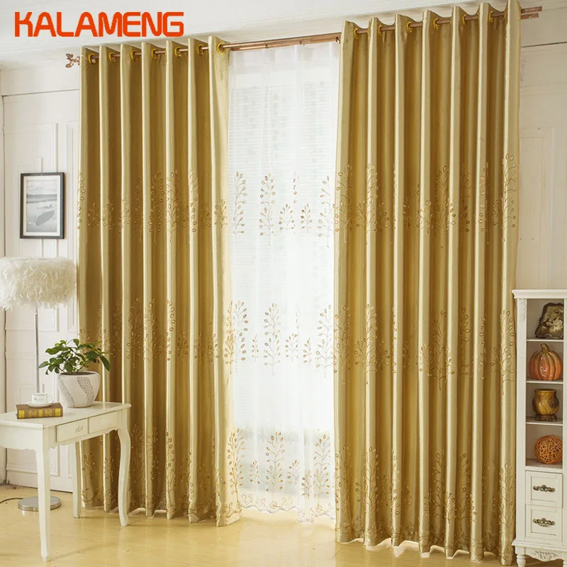 

Yellow Plain Curtains Luxury Royal Curtains Gold Room Decor Shiny Curtains Panel Metalic Hospital Free Shiping AXY8165