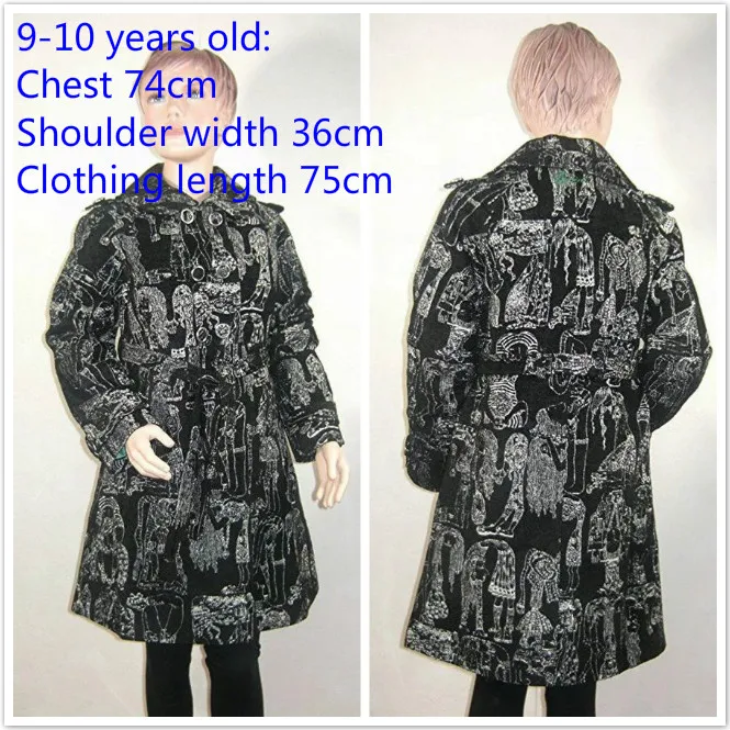 Хлопковое пальто из флока в стиле пэчворк для девочек - Цвет: 12 9-10 XL