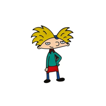 

Anime Cartoon Brooch Arnold Boy Enamel Pins Denim Jackets Shirts Lapel Pins Funny Comics Badge For Kids Friends Jewelry Gifts