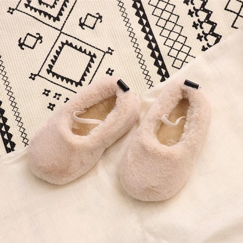 Теплая детская обувь для отдыха; зимняя обувь принцессы для маленьких девочек; утепленная меховая одежда с мягкой подошвой из искусственного материала; SMM006