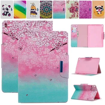 

For iPad 9.7 2017 Auto-Wake up/Sleep With Card Slot Shockproof Protective Shell Stand Leather Print Case Cover For iPad 9.7 2018