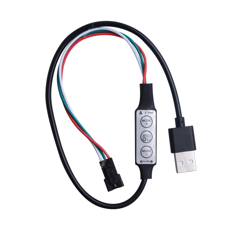5 В USB WS2812B цифровой светодиодный Пиксельная лента контроллер RGB SK6812 WS2812 WS2811 мини 3