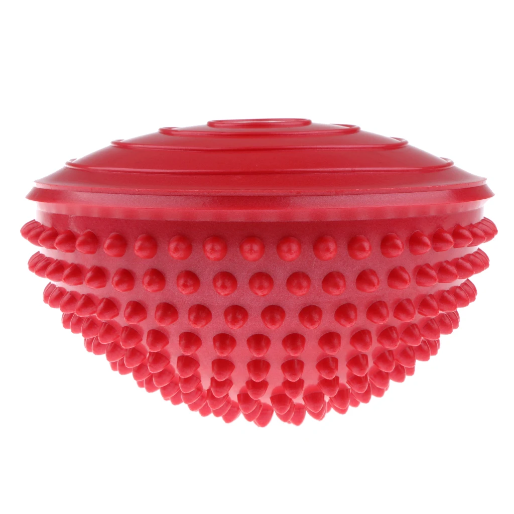 Green Yoga Half Ball Dome Balance Trainer Anti-Slip Hedgehog Exercise Balance Ball Agility Training for Gym Yoga Pilates