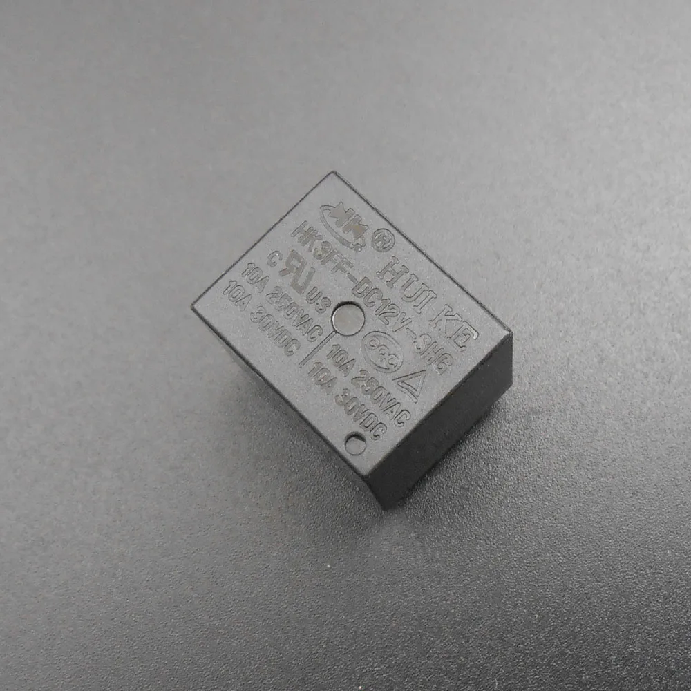 HK3FF-DC12V-SHG--12V 5 шт. HK3FF-DC5V-SHG HK3FF-DC12V-SHG HK3FF-DC24V-SHG вольт Мощность реле постоянного тока 5 В, 12 В, 24 В постоянного тока, 10A 5 Pins 5-контактный DIP5 черный HK3FF* FD881-883 - Габаритные размеры: HK3FF-DC12V-SHG--12V