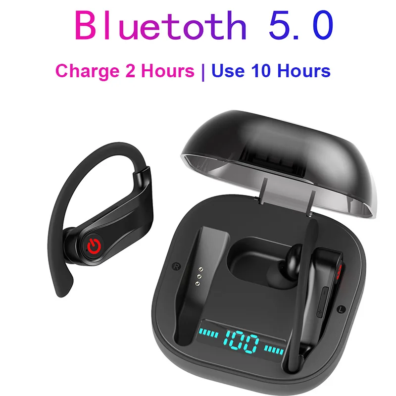 Наушники Bluetooth 5,0 гарнитура HiFi управление звонком в ухо беспроводные наушники Handsfree