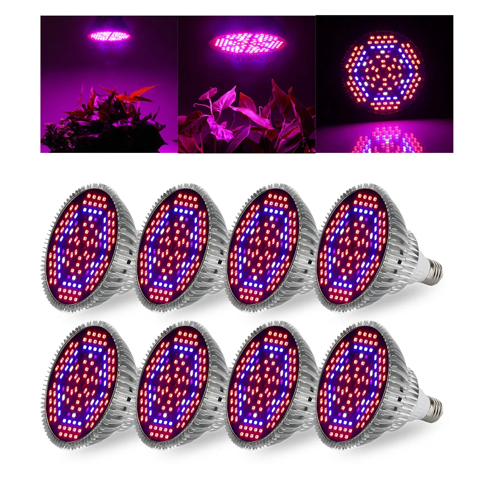 80 Вт Фито лампы E27 Led полный спектр светильник для выращивания светодиодные лампы для выращивания растений лампа для выращивания растений теплицы лампа для роста цветов