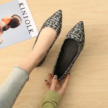

Summer Womens Ballet Flats Shoes 2020 Pointed Toe Office Work Ladies Shoes Flats Woman Casual Slip On Wimen's Shoes