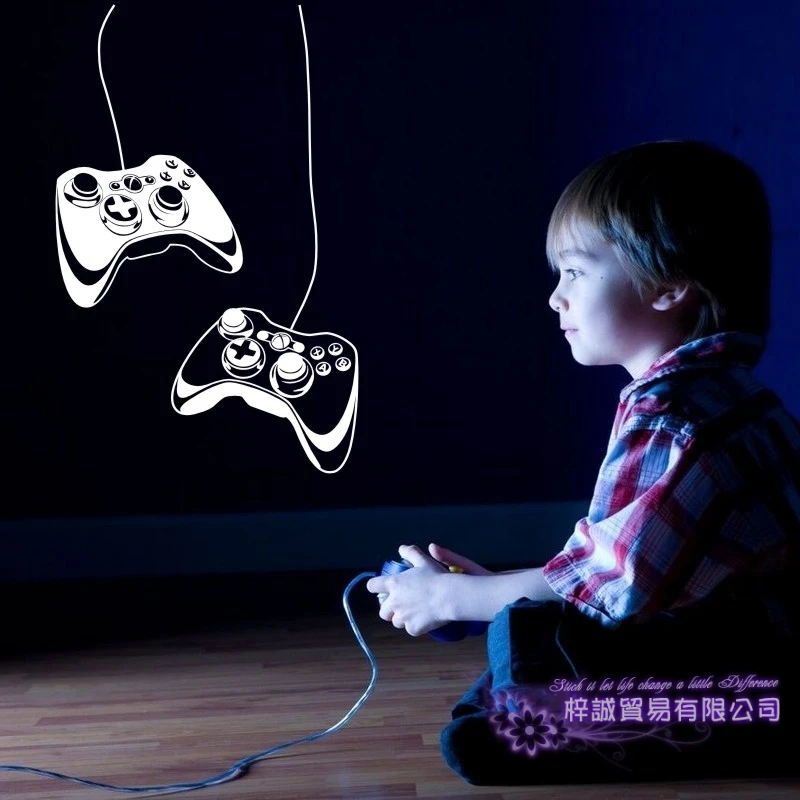 Игра наклейка на ручку Видео игровой контроллер Стикеры играть плакаты тематики