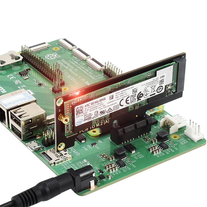 CM4 PCIe to M.2 ����� ī�� ���׷��̵� �ϵ� ����̺�, NVME M.2 SSD��, LED ����Ʈ ����, ����� ���� ��ǻ�� ��� 4 �����