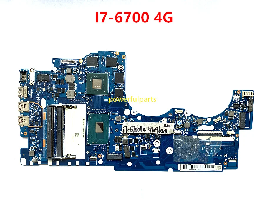 100% working for lenovo Y700-15ISK motherboard with I7-6700 cpu +GTX960M 4G graphic BY511 NM-A541 5B20K28148 tested well |