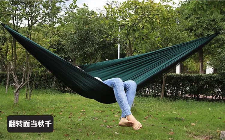 Easy Set Up Mosquito Net Hammock Tent Double Sleeping Bag With Wind Rope Portable For Camping Travel