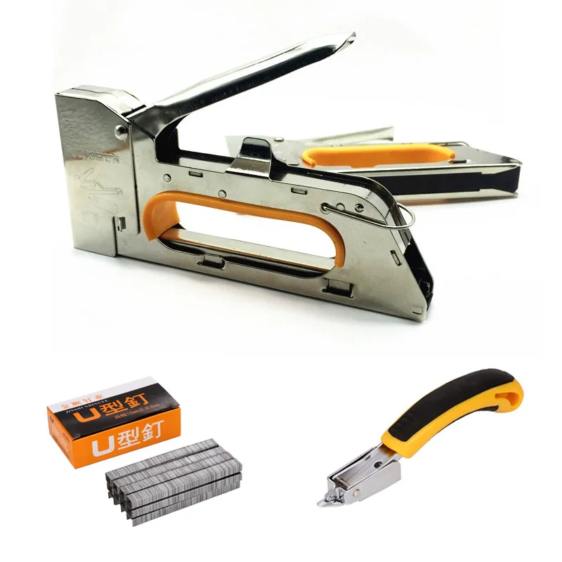 

Staple Gun Heavy Duty with Staple Remover and 1500 Staples - Tacker Hand Operated Steel Stapler Brad Nail