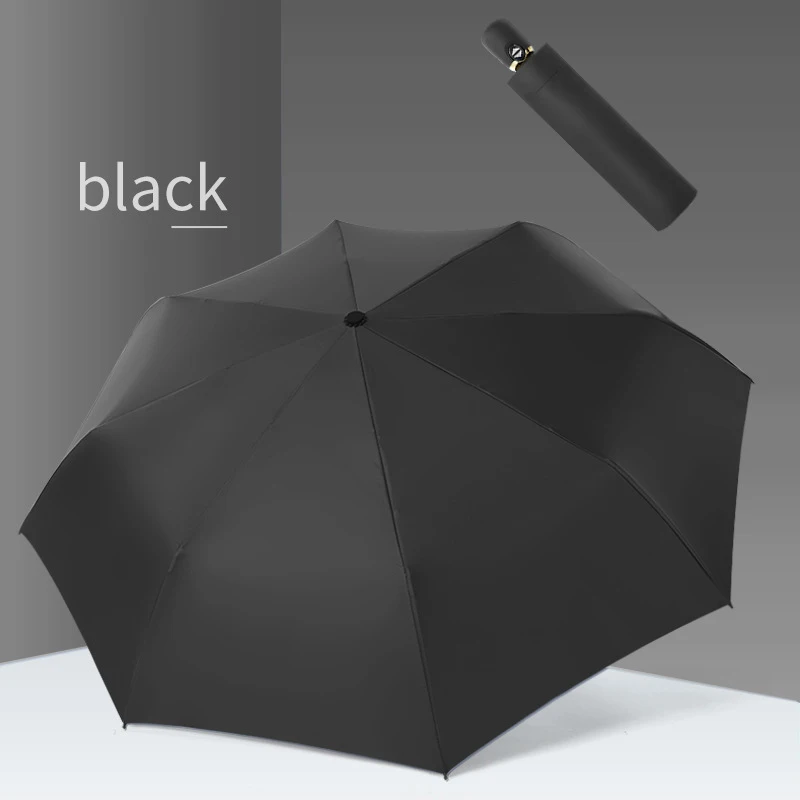 Outline in gold handle Automatic Umbrella Rain Women Strong 8K Waterproof Anti UV Sun Umbrellas Windproof Folding Rain Umbrellas - Цвет: 01